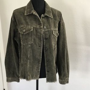 Vici - Corduroy Jean Jacket in Olive